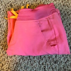 Figs Zamora Jogger Scrub Pants Coral